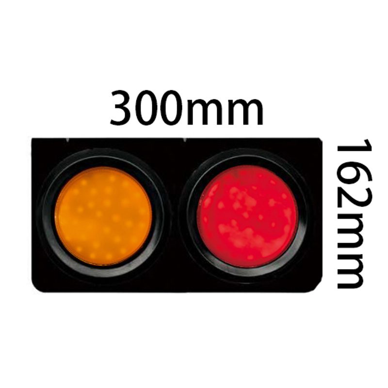 12V/24V 60灯 Red / Amber Truck Trailer Tail Light Model 1016 image 2