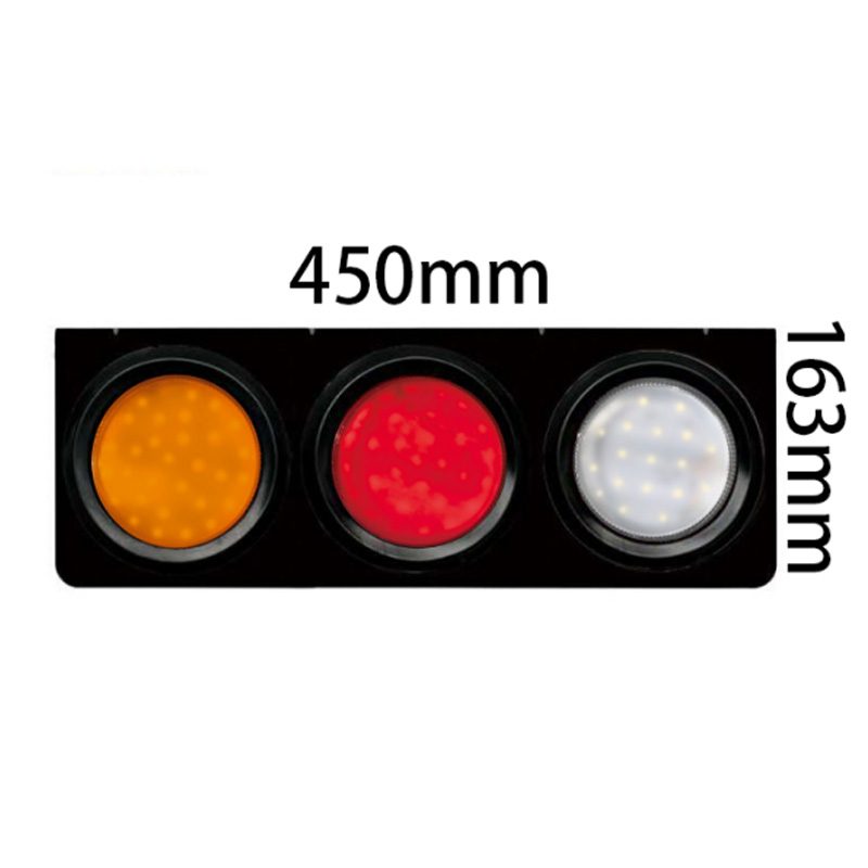 12V/24V 90灯 Red / Amber Truck Trailer Tail Light Model 1017 image 3