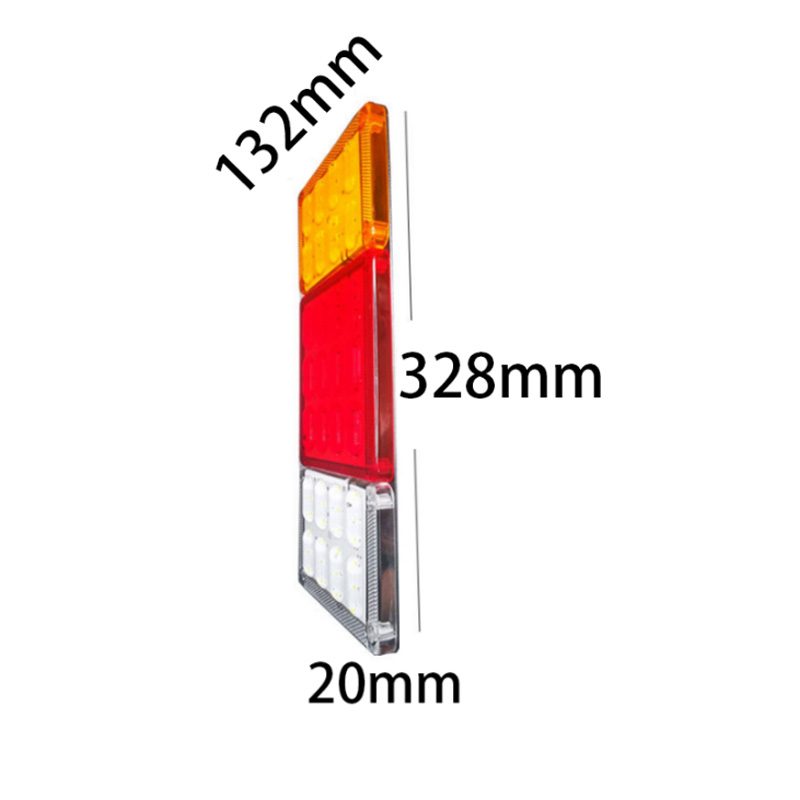 12V/24V 96灯 Red / Amber / White Truck Trailer Tail Light Model 1020 image 3
