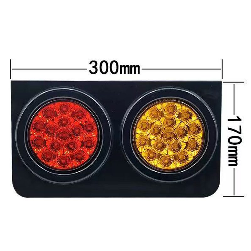 12V/24V 32灯 Red / Amber Truck Trailer Tail Light Model 1050 image 2