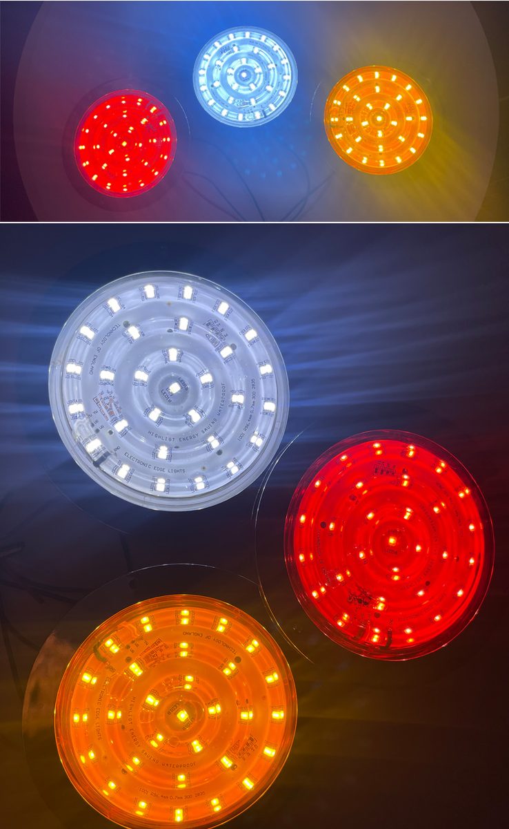 12V/24V 30灯 Red / Amber Truck Trailer Tail Light Model 1052 image 3