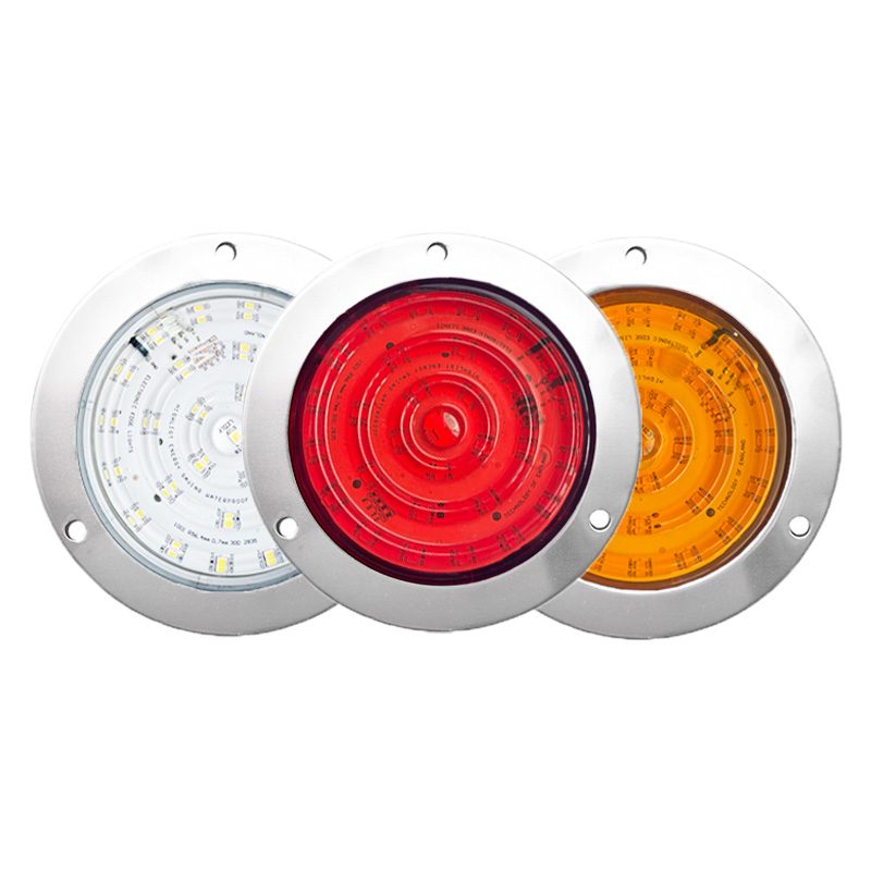 12V/24V 30灯 Red / Amber Truck Trailer Tail Light Model 1052 image 7