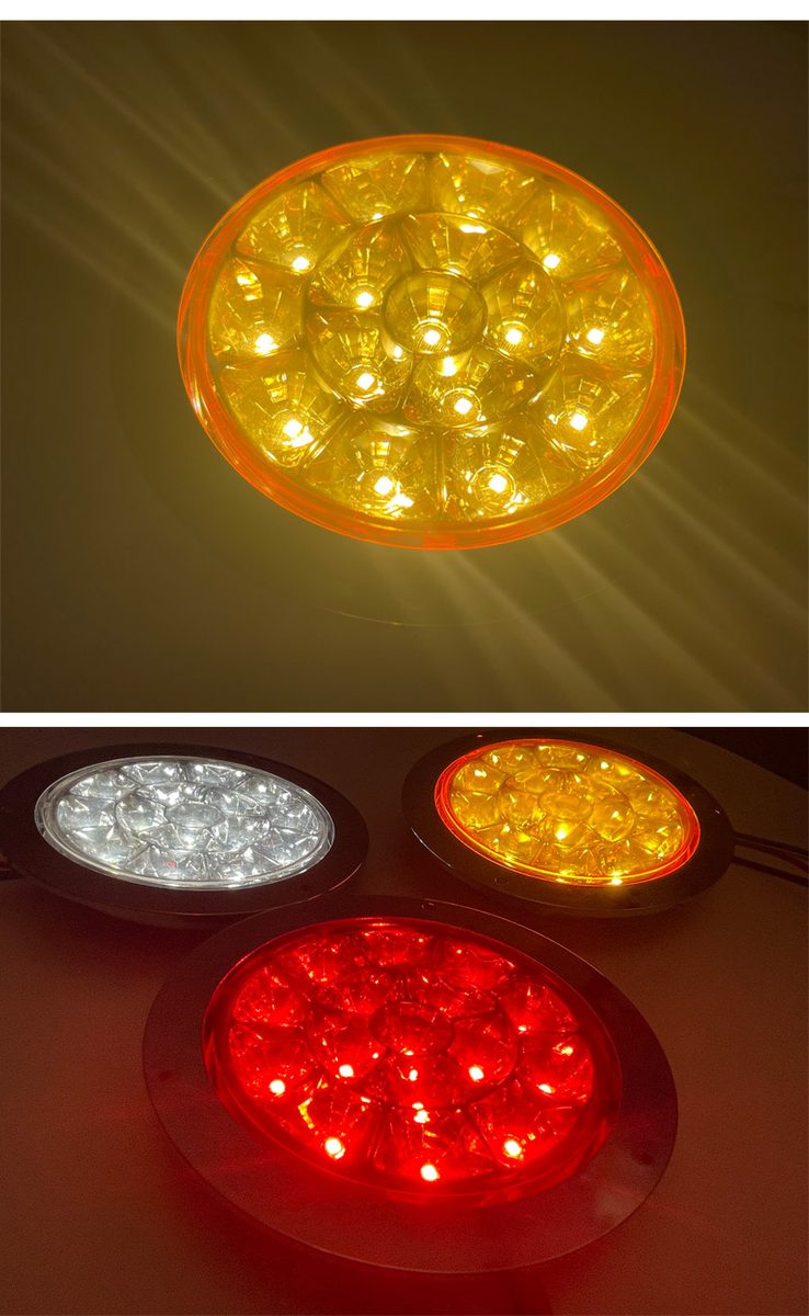 12V/24V 16灯 Red / Amber Truck Trailer Tail Light Model 1054 image 4