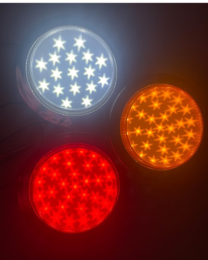 12V/24V Red / Amber Truck Trailer Tail Light Model 1057 image 3