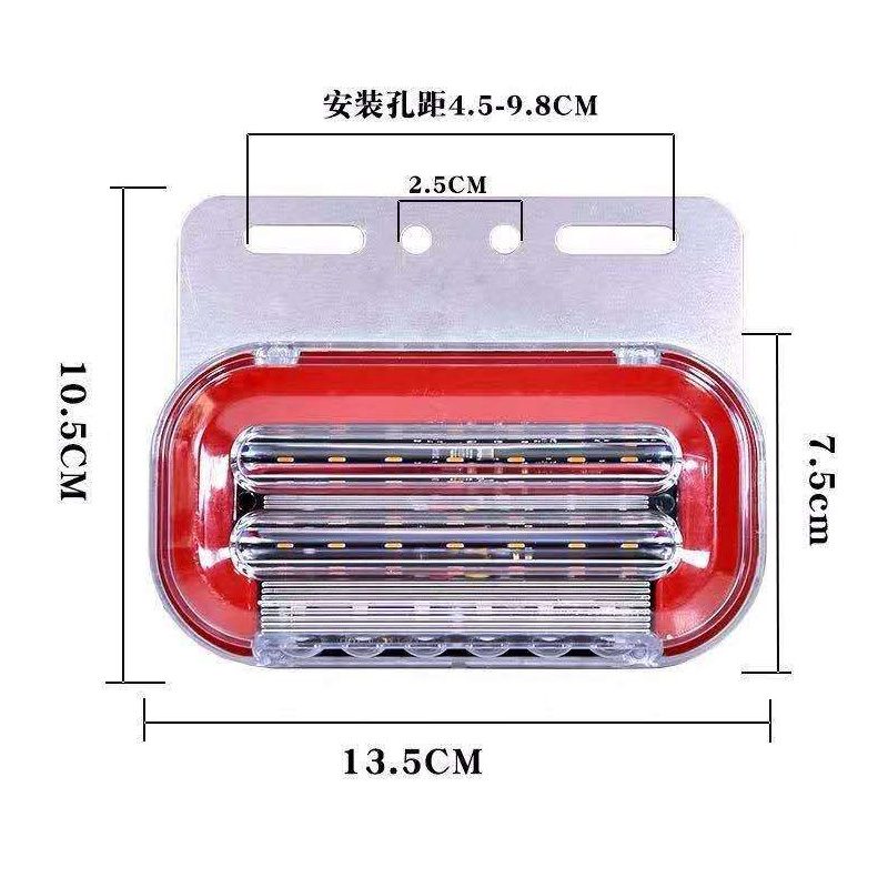 12V/24V 32灯 Red / Amber / White / Blue / Green Truck Trailer Side Marker Light Model 2007 image 3