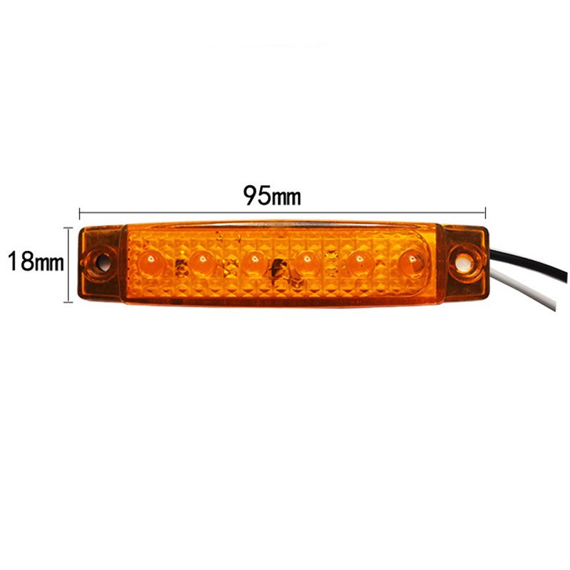 12V/24V 6灯 Red / Amber / White / Blue / Green Truck Trailer Side Marker Light Model 2021 image 3