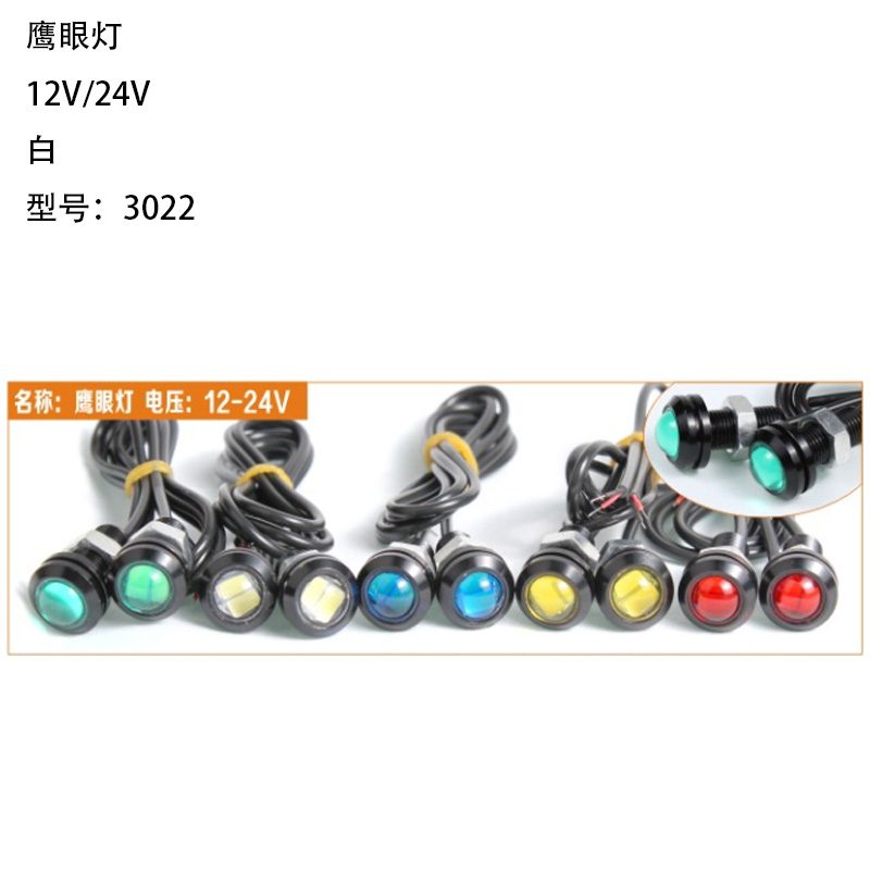 12V/24V Red / Amber / White / Blue / Green Truck LED Light Model 3022