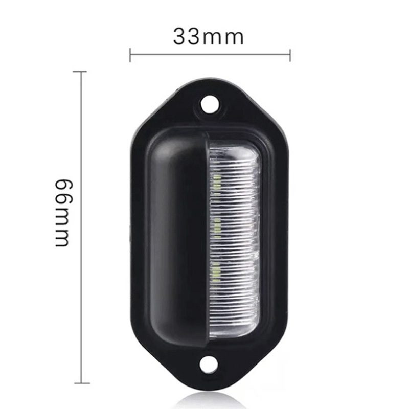 12V/24V 6灯 White Trailer License Plate Light Model 9001 image 3