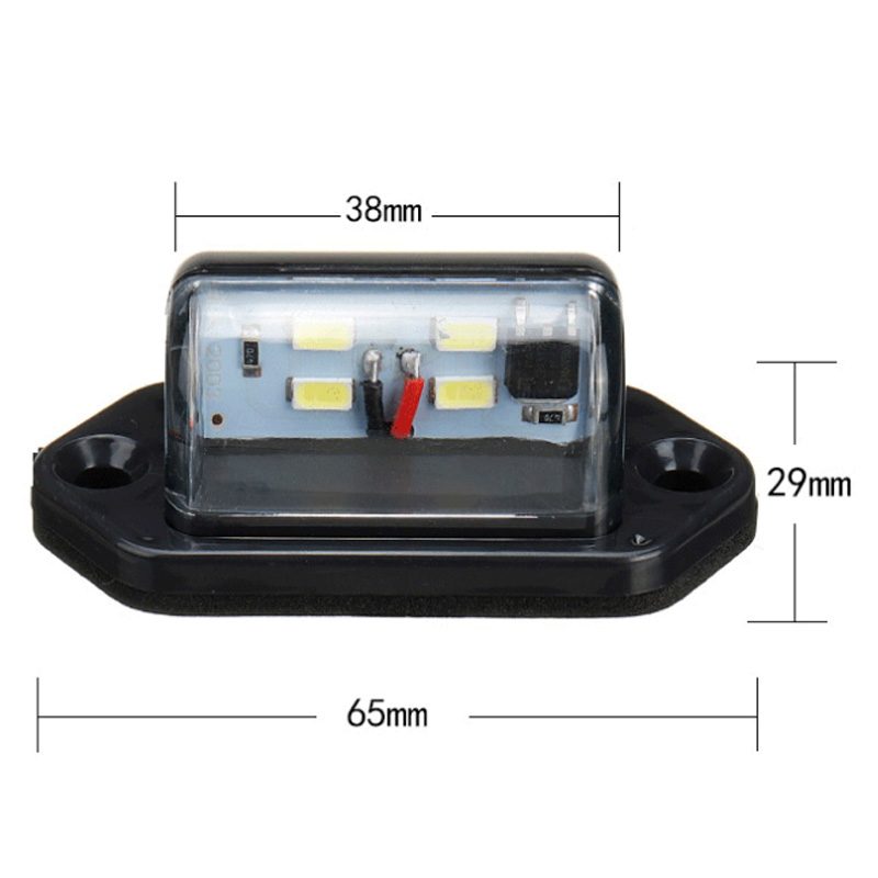 30V 4灯 White Trailer License Plate Light Model 9002 image 3